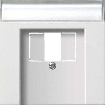 Gira Накладка телефонной розетки TAE+Стерео+USB с полем для надписи 0876112