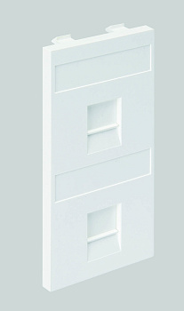 Simon Connect Алюминий Адаптер на 2 RJ45 CJ545U(FM), CJ546U(FM), шторки, Cima-модуль 52x108мм S76B-8