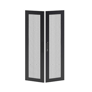 Дверь перфорированная двухстворчатая для IT-CQE 2000 x 600 RAL9005