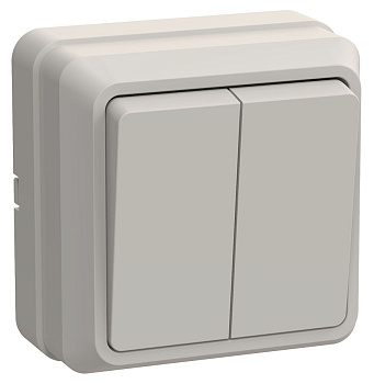IEK OKTAVA ВС20-2-0-ОКм Выключатель 2кл 10А откр.уст. (кремовый)