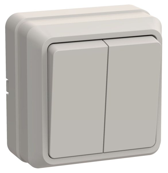 IEK OKTAVA ВС20-2-0-ОКм Выключатель 2кл 10А откр.уст. (кремовый)