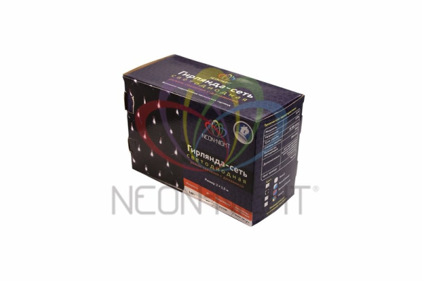 NEON-NIGHT Гирлянда "Сеть" 2х1,5м, черный ПВХ, 288 LED Белые/Синие 215-022 Купить NEON-NIGHT Гирлянда "Сеть" 2х1,5м, черный ПВХ, 288 LED Белые/Синие 215-022