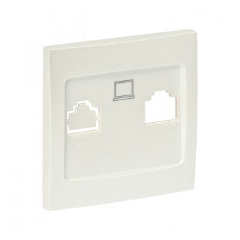 EKF PROxima Валенсия лицевая панель розетки RJ-45 1-местная жемчуг
