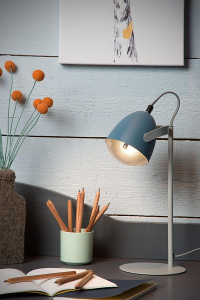 Купить Lucide DYLAN Синий Настольная лампа 05537/01/35