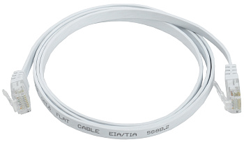 IEK ITK Коммутационный шнур плоский категория6 UTP 5м белый PC08-C06U-5M-FL