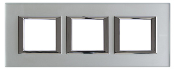 BT Axolute Матовое стекло Рамка 2+2+2 мод прямоугольная (надпись горизонтально) HA4802M3HVSA