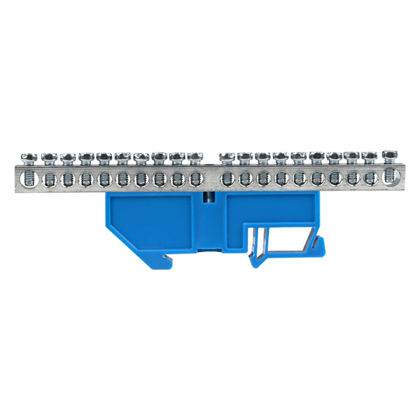 Купить EKF PROxima Шина "0" N (6x9мм) 20 отв. цинк синий изолятор на DIN-рейку