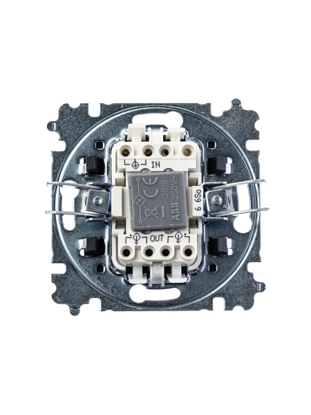 Купить ABB EPJ Levit сталь / дымчатый чёрный Переключатель 1-кл, с ориент, подсветкой 2CHH590646A6069