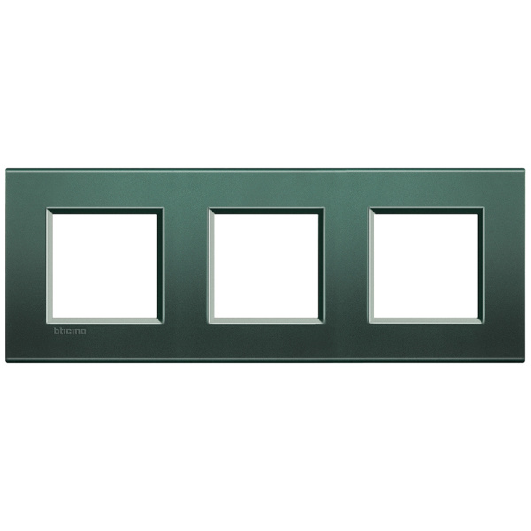 Купить BT LL Зеленый шелк Рамка прямоугольная, 3 поста LNA4802M3PK