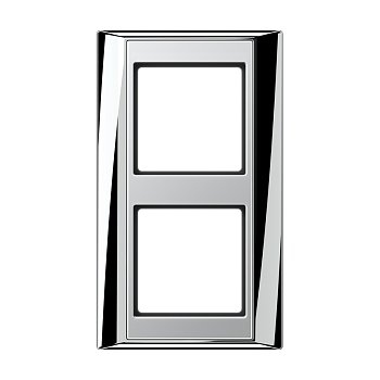 JUNG А Plus Хром/Алюминий Рамка 2-ая AP582GCRAL