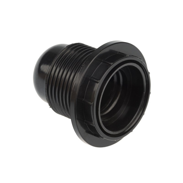 Патрон карболитовый с кольцом Е27 черный, c этикеткой, Rexant 11-8816