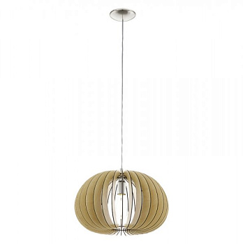 Eglo 94767 Подвес COSSANO, 1х60W (Е27), Ø450, сталь/ дерево, кленовый