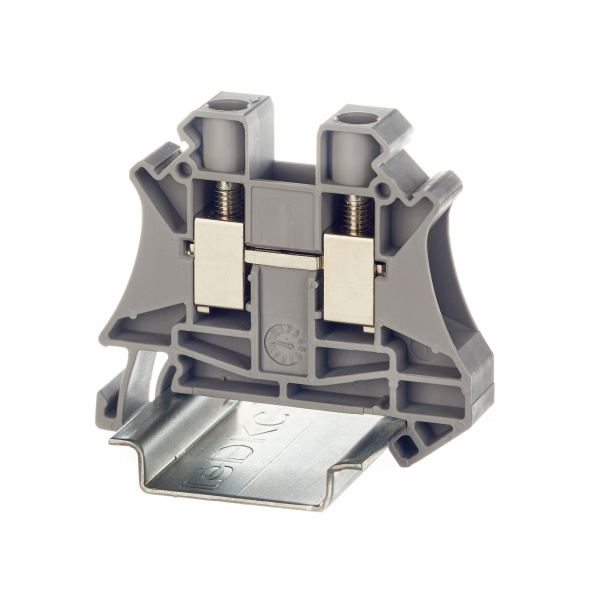 DKC Nuputuk Клемма проходная, винтовой зажим, 2 точки подключения, 10 кв.мм, серая