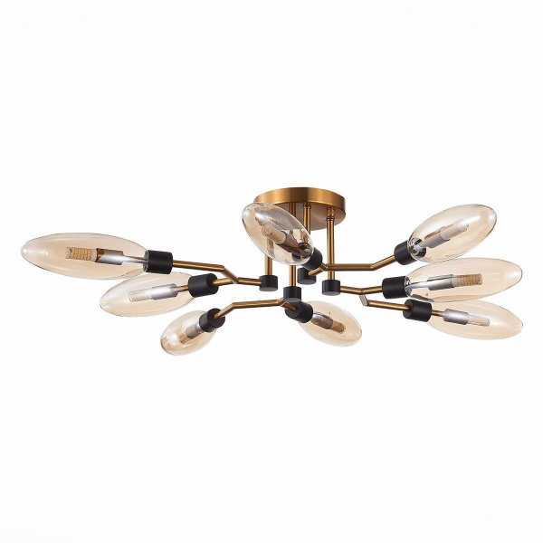 ST Luce SL1174.302.08 Люстра потолочная Латунь/Коньячный G9 8*3W