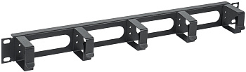 IEK ITK Кабельный органайзер 19" 1U, 5 колец, черный CO05-1M5RM
