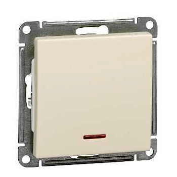 Systeme Electric Wessen 59 Беж Выключатель 1-клавишный с подсветкой 10АХ