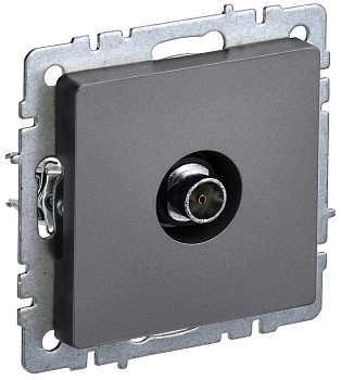 IEK BRITE BASE Сталь Розетка TV оконечная РТВ11-0-БрС