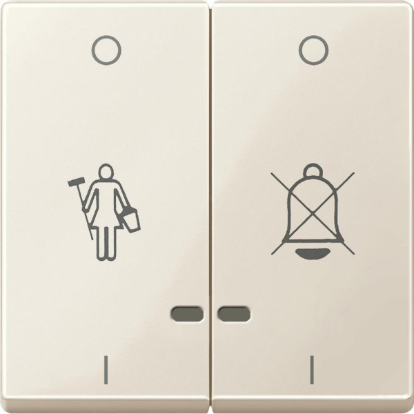 Купить SE Merten SM Беж Две Клавиши "перечеркнутый звонок","горничная" с окошком для световой индикации MTN3429-0344