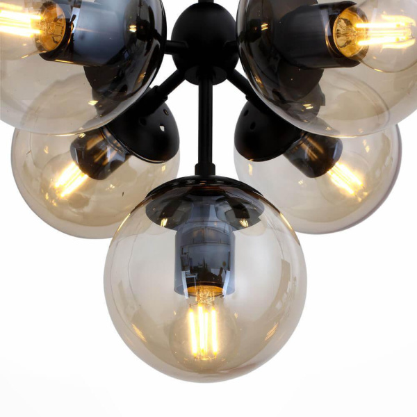 Купить ST LUCE SL549.402.05 Люстра потолочная  Черный/Дымчатый E27 5*60W