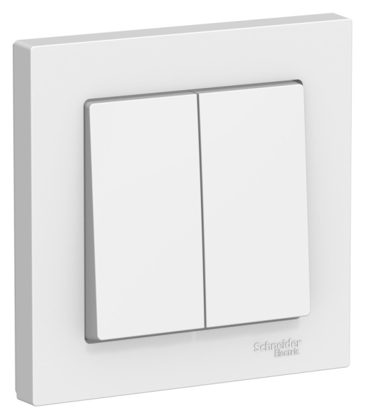 Systeme Electric AtlasDesign Лотос Выключатель 2-клавишный, сх.5, 10АХ, в сборе