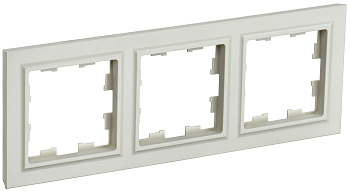 IEK BRITE BASE Бежевый Рамка 3-м РУ-3-БрКр