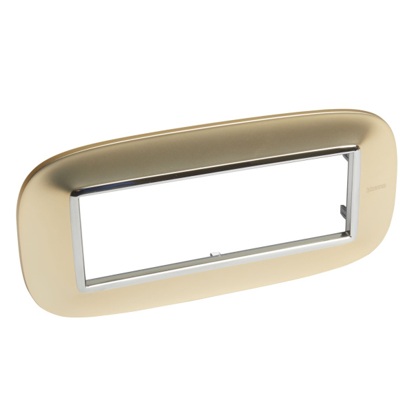 Купить BT Axolute Матовое золото Рамка 1-ая 6 модулей, овал HB4806OSN