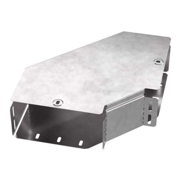 Промрукав Угол горизонтальный 90 градусов с крышкой Стандарт 200х100 PR16.0419