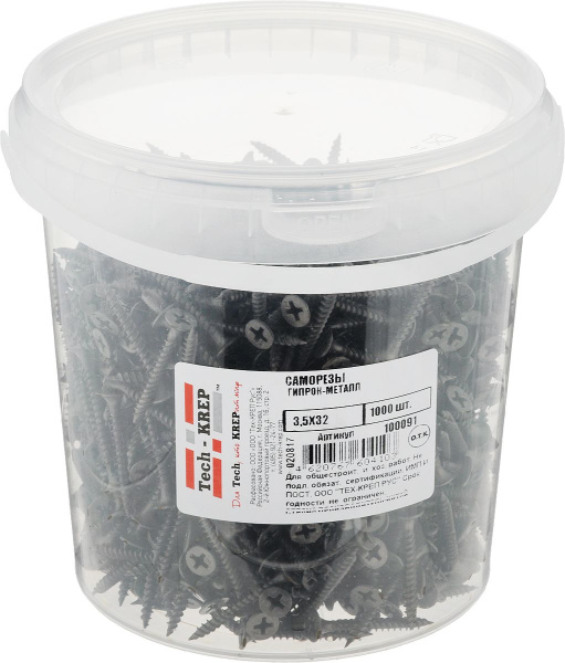 Tech-Krep Саморез ШСГМ 3,5х32 (1000 шт) - ведро 100091