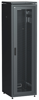 IEK LINEA N ITK Шкаф сетевой 19" LINEA N 33U 600х600 мм перфорированная передняя дверь, черный LN05-33U66-P