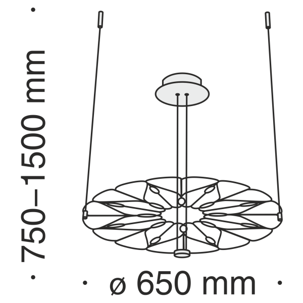 Купить Maytoni Technical Volare Черный Подвесной светильник LED 16W 1200Лм MOD037PL-L16B