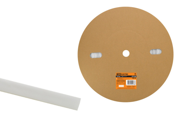 TDM Термоусаживаемая трубка ТУТнг 12/6 белая (100 м/ролл) SQ0518-0022