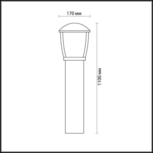Купить Odeon Light 4051/1F ODL18 707 темно-серый/матовый белый Уличный светильник, 110см IP44 E27