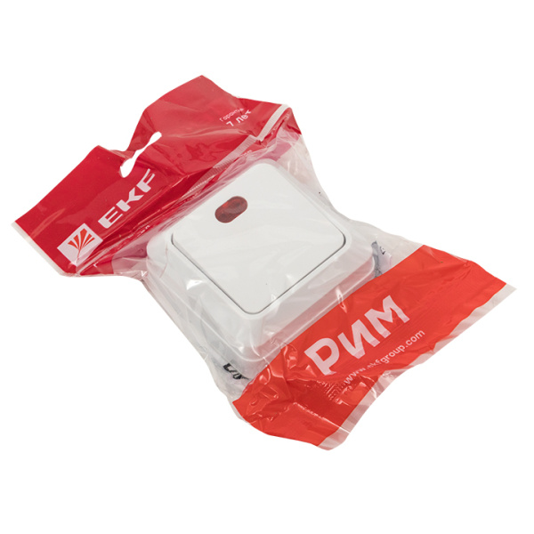 Купить EKF PROxima Рим Выключатель 1-клавишный с индикатором 10А белый