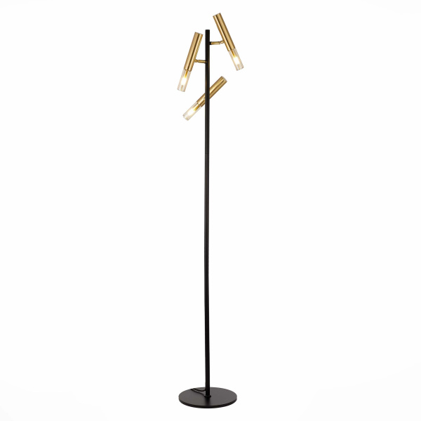 ST Luce SL1236.405.03 Торшер Черный/Коньячный, Золотистый G9 3*5W
