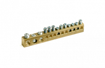 DKC Усиленная клеммная колодка 12мод. (отв.3х9мм+10х5,4мм)