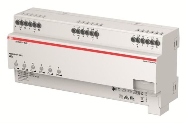 ABB UD/S6.315.2.1 UD/S6.315.2.1 Универсальный светорегулятор для LED, 6x315Вт 2CKA006197A0061