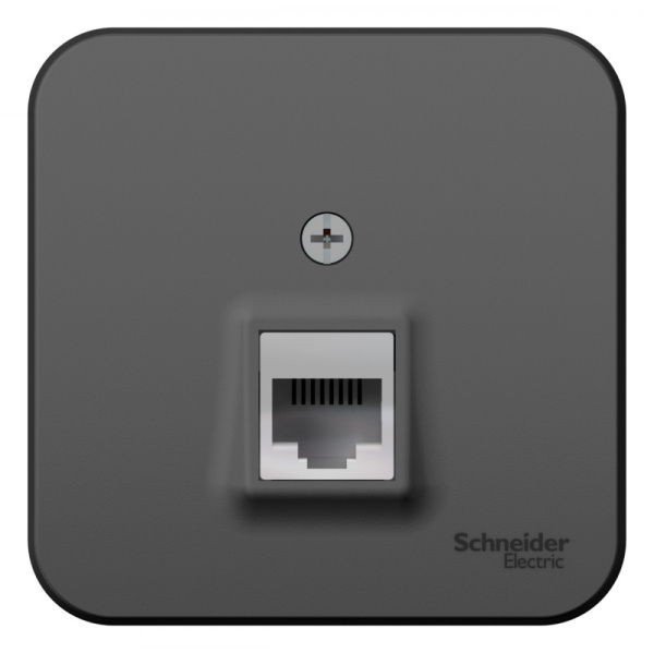Systeme Electric Blanca наруж Антрацит Розетка ТЛФ RJ11 изолир. пластина