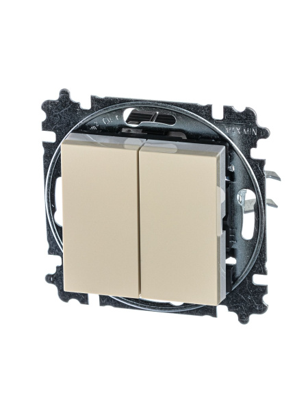 Купить ABB EPJ Levit слоновая кость / белый Переключатель 2-клавишный 2CHH595245A6017