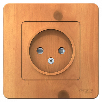 Systeme Electric Blanca внутр Ясень Розетка б/з со шторками, 16А, 250В