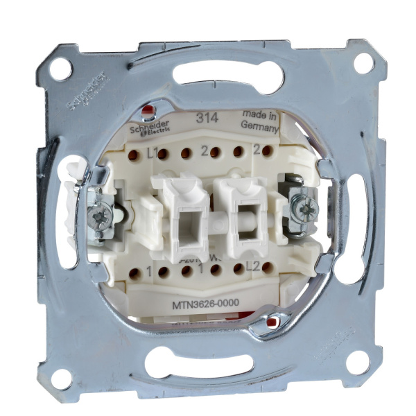 Купить SE Merten Механизм QuickFlex Переключателя 2-клавишного 16АХ MTN3626-0000