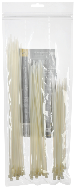 IEK Набор хомутов 3,6х200; 3,6х250; 3,6х300 бел. (75шт/упак)