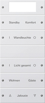 Gira Набор клавиш 5-местный Plus (2+3),  ГРАВИРОВКА 221503