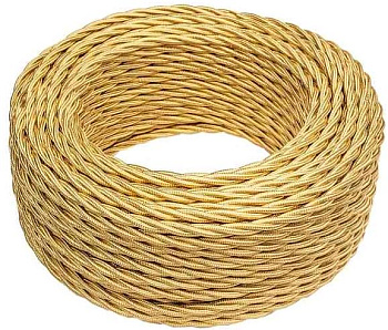 BIRONI Золото глянец Витой провод 3*1,5 20м B1-434-079-20
