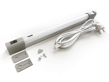 Hyperline TL19-LED-10W-EU Осветительная панель 19 дюймов, LED 10W, 110/220V, 19 дюймовое крепление+ магнитное крепление, 485х31х48мм, длина кабеля 2м, 441614