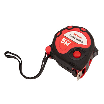 Рулетка " Профи" прорезиненный корпус 5м*25мм Rexant 12-9006