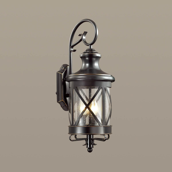 Купить Odeon Light 4045/3W ODL18 709 черный/золотая патина Уличный настенный светильник IP44 E14 3*60W 220V SATION