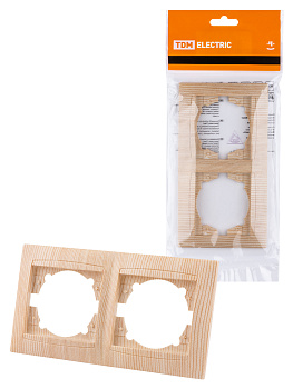 TDM Рамка 2-х постовая горизонтальная сосна "Лама" SQ1815-0330