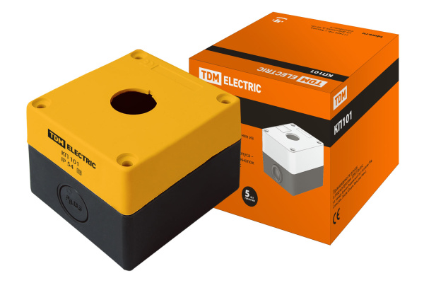 TDM Корпус КП101 для кнопок 1место желтый SQ0705-0006