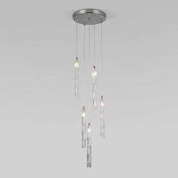 Eurosvet Подвесной светильник со стеклянными плафонами 50381/5 хром a057391