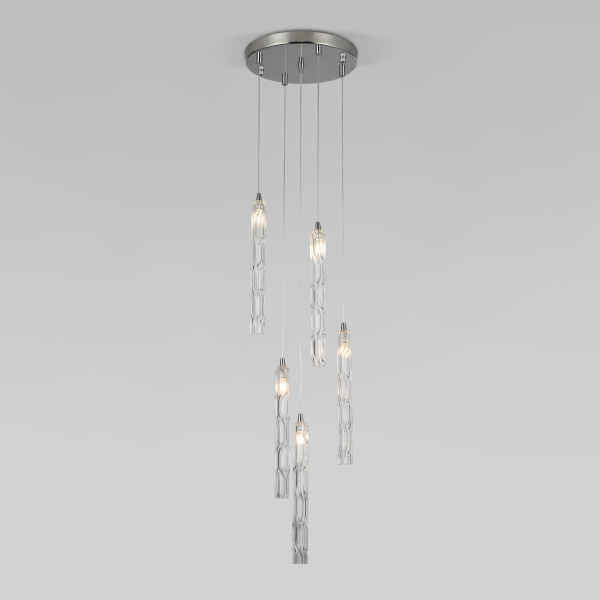 Eurosvet Подвесной светильник со стеклянными плафонами 50381/5 хром a057391